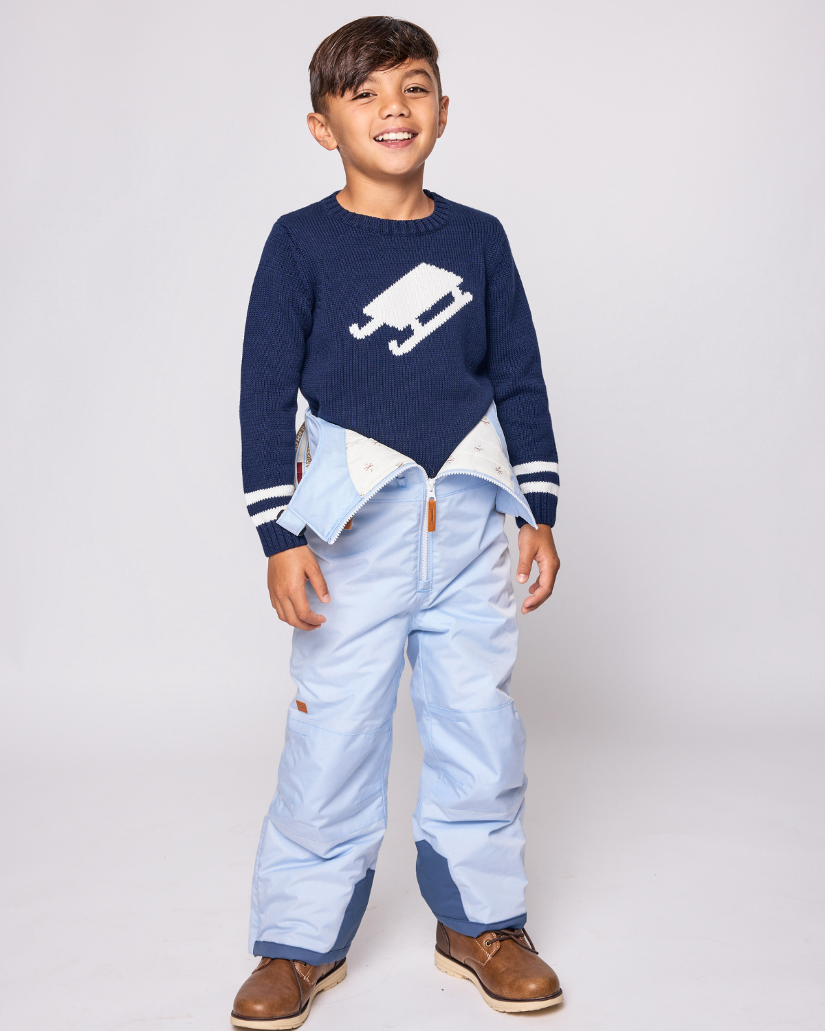 Kids Navy Sled Sweater