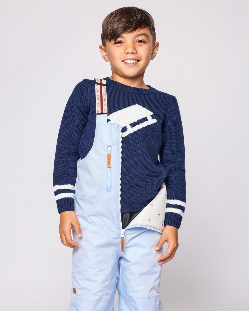 Kids Navy Sled Sweater
