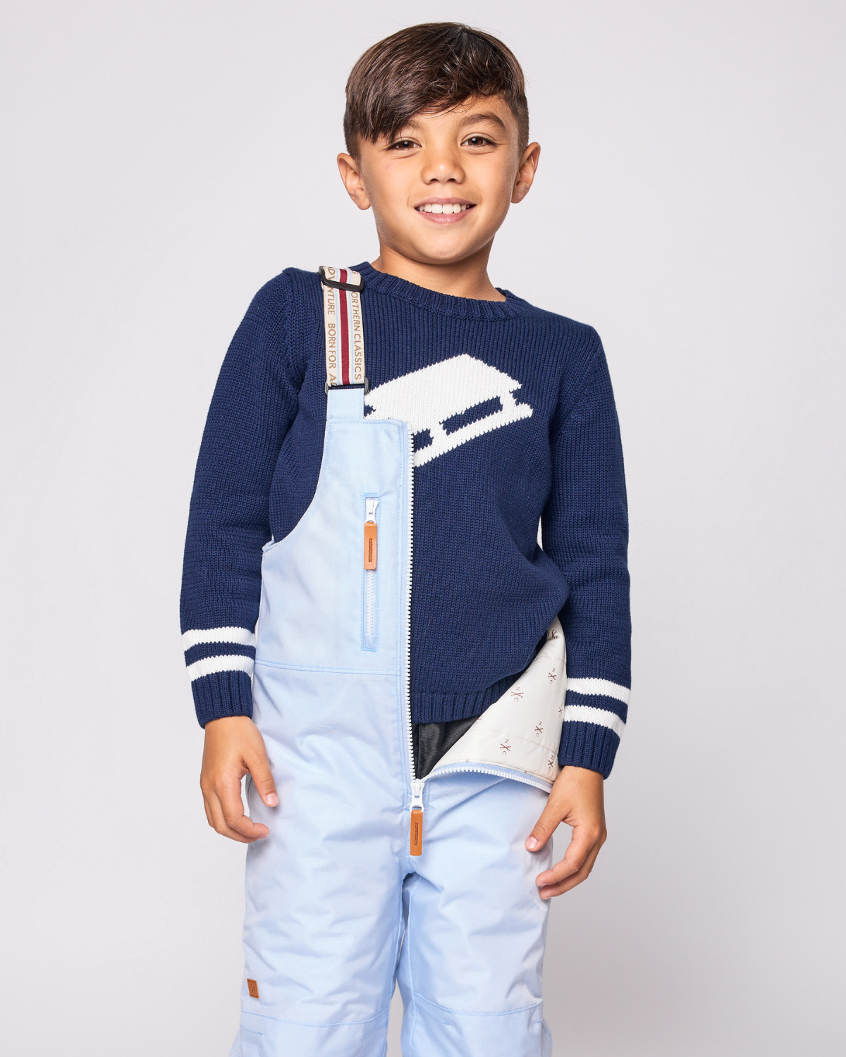 Kids Navy Sled Sweater