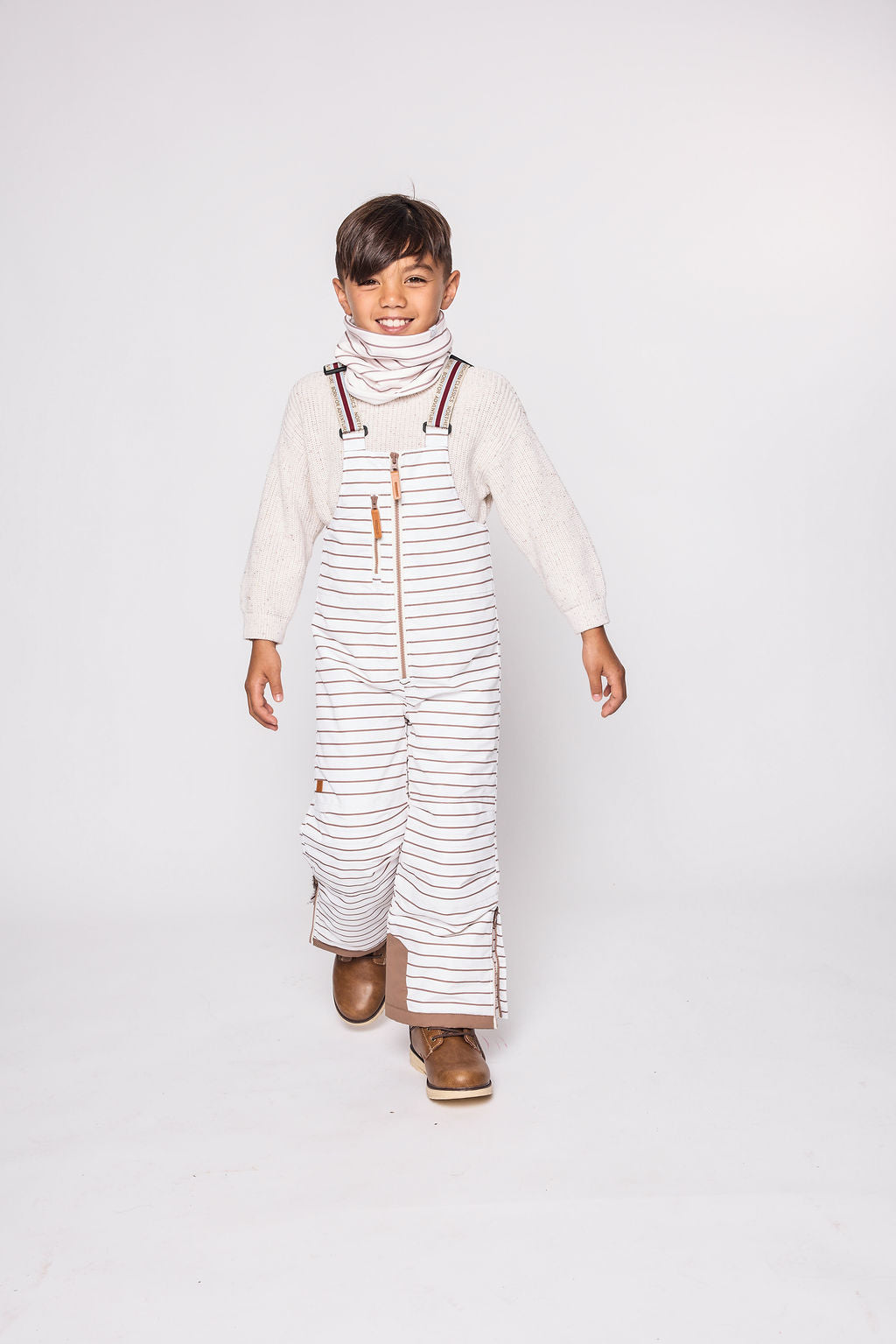 Kids Breton Stripe Bib Snow Pant