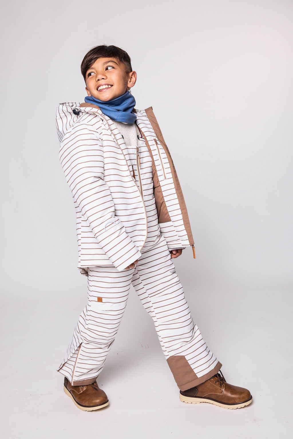 Kids Breton Stripe Bib Snow Pant